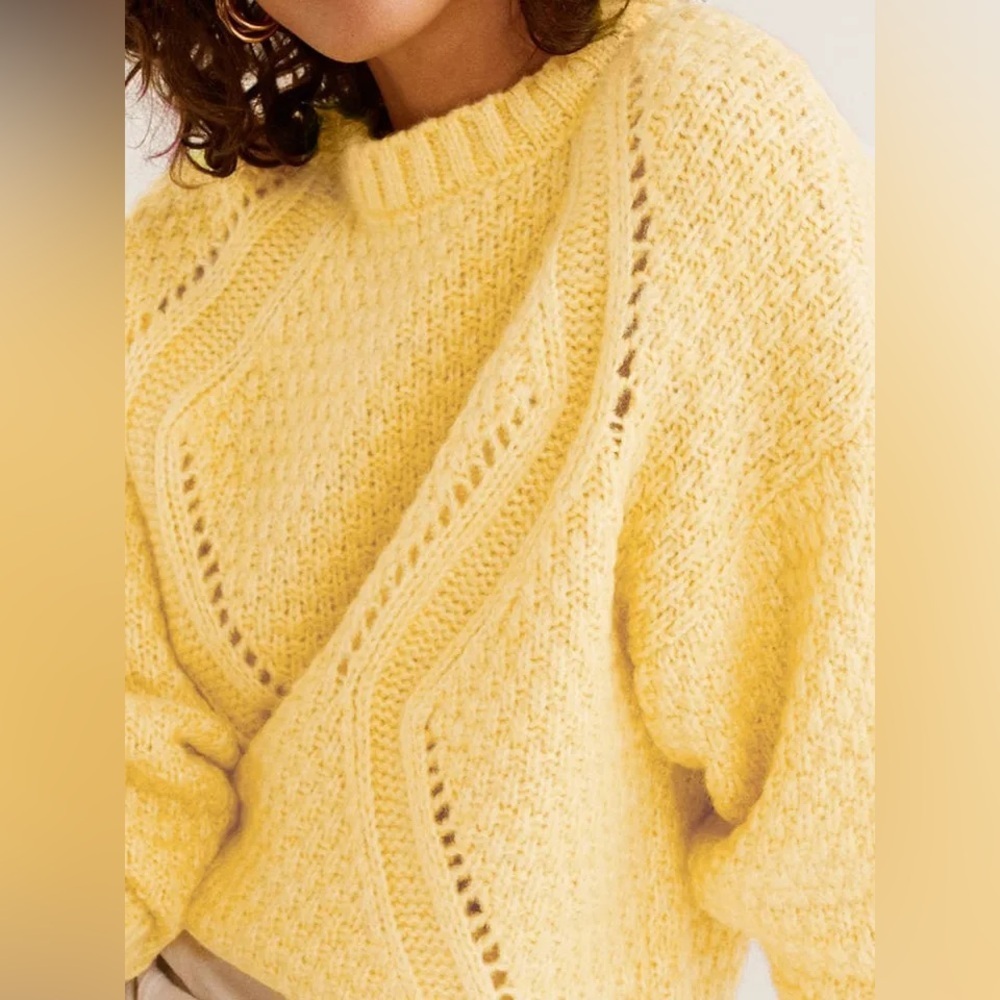 MANGO | Mustard Knit Sweater